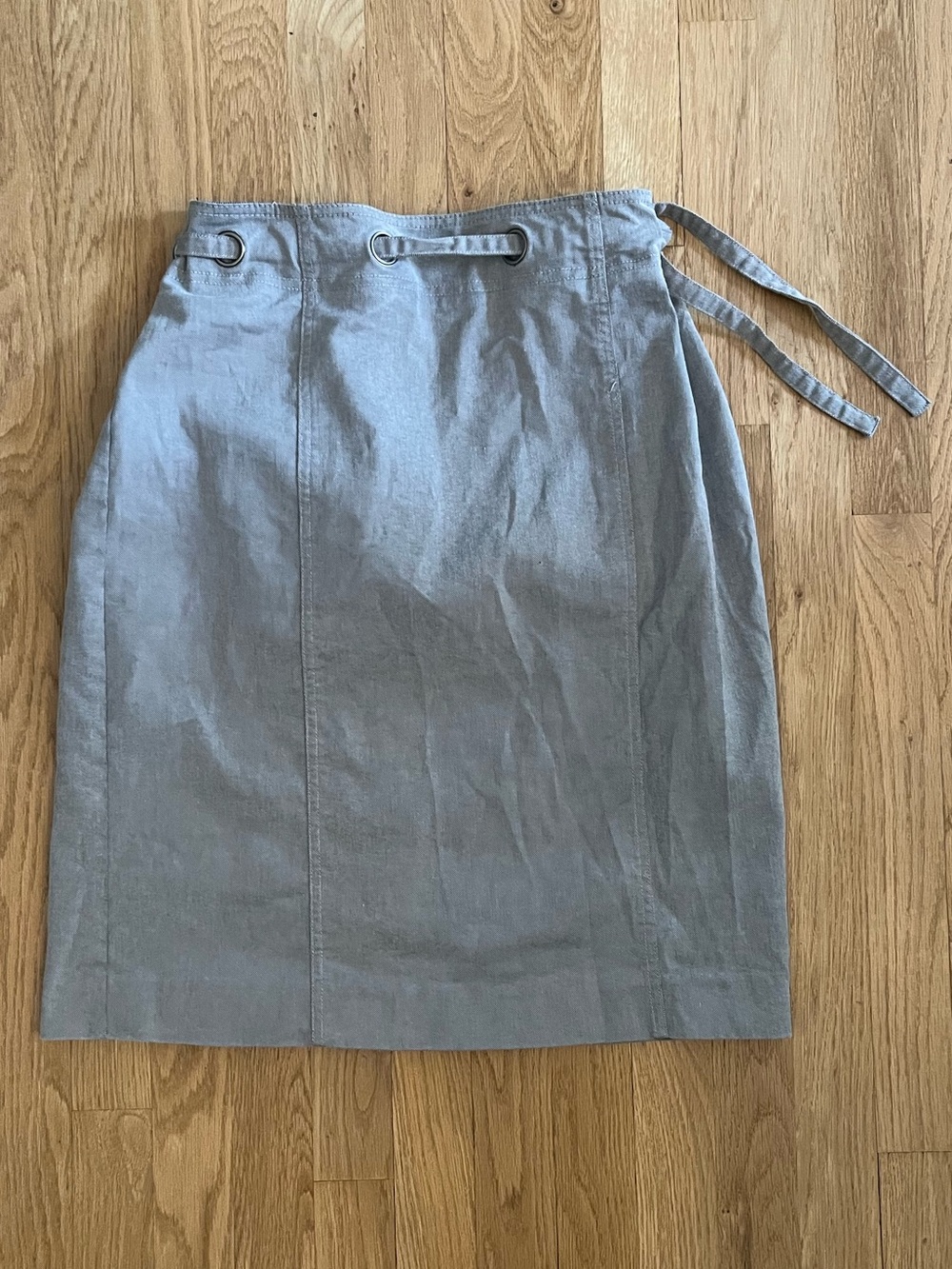 Isaac Mizrahi paper bag denim skirt size 12